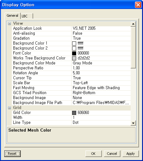 Display Option_General