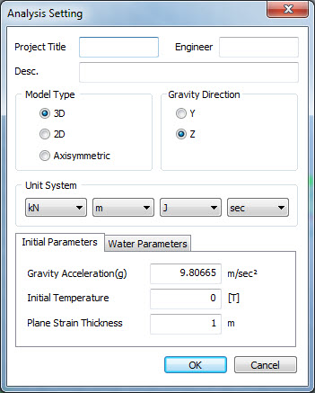 Analysis Setting