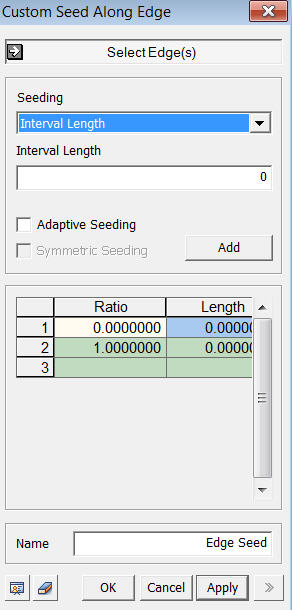 Custom Size Along Edge