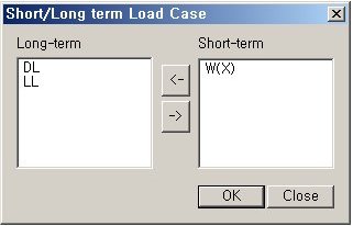 Define Short Long term Load Case