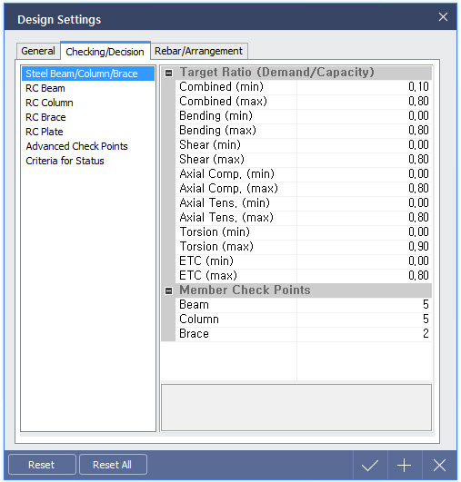 Design Settings