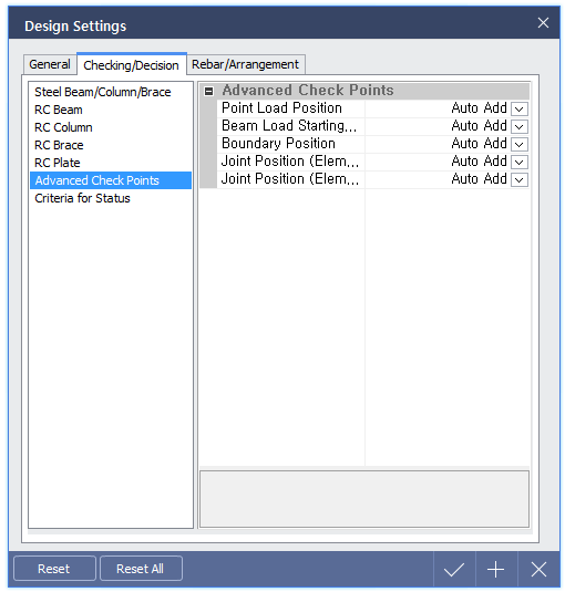 Design Settings