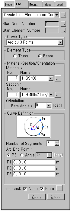 Create Line Elements on Curve
