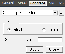 Scale Up Factor for Column