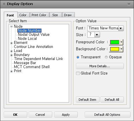Display Option