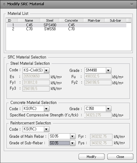 Modify SRC Material