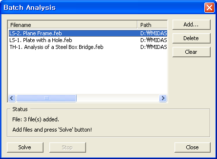 Batch Analysis