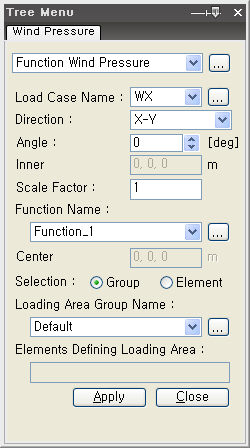 Function Wind Pressure