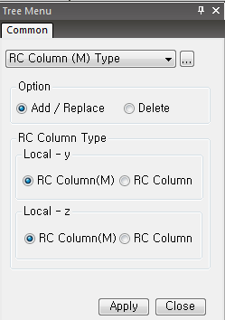Modify RC Column(M) Type