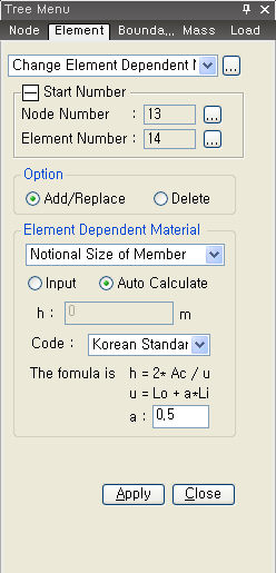 Change Element Dependent Material Property