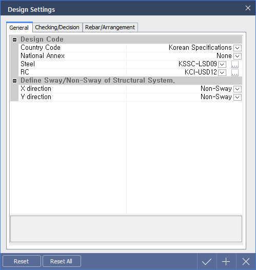 Design Settings