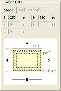 Column Section Data for Checking
