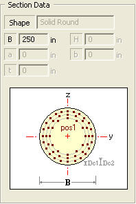 Dynamic Shape Column Section Column Section Data for Checking